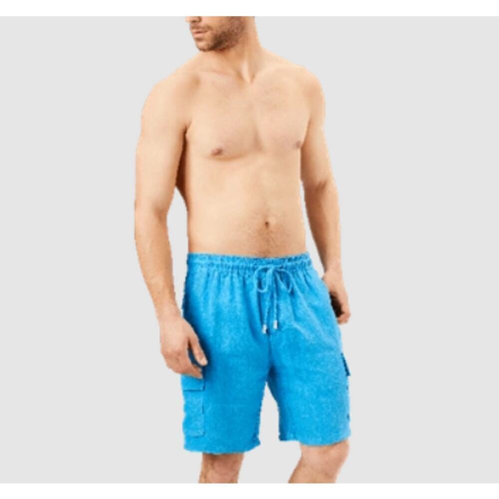 Vilebrequin Men's Linen Cargo Pockets Bermuda Shorts S